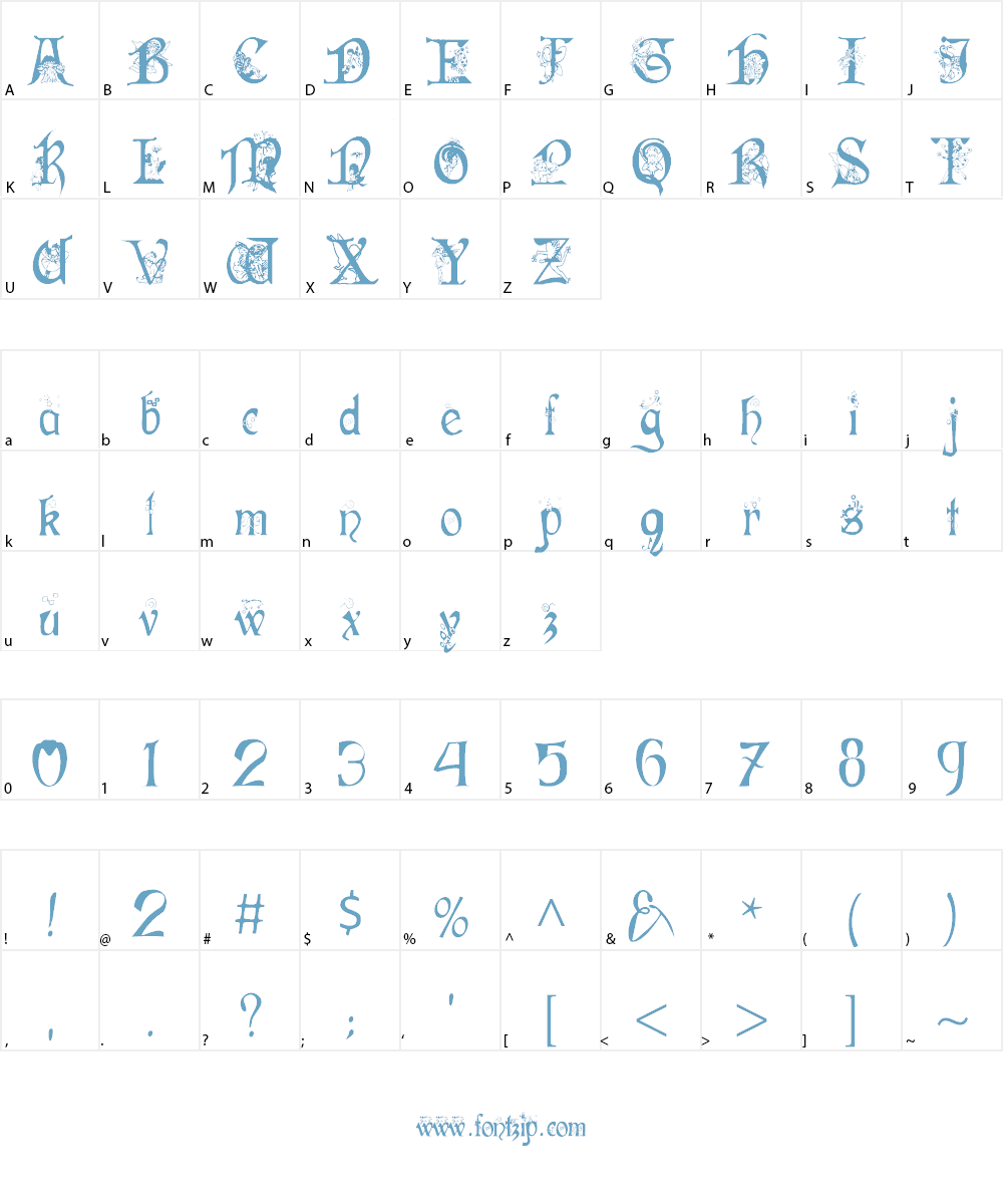 Fairies Gone Wild Plus Font Character